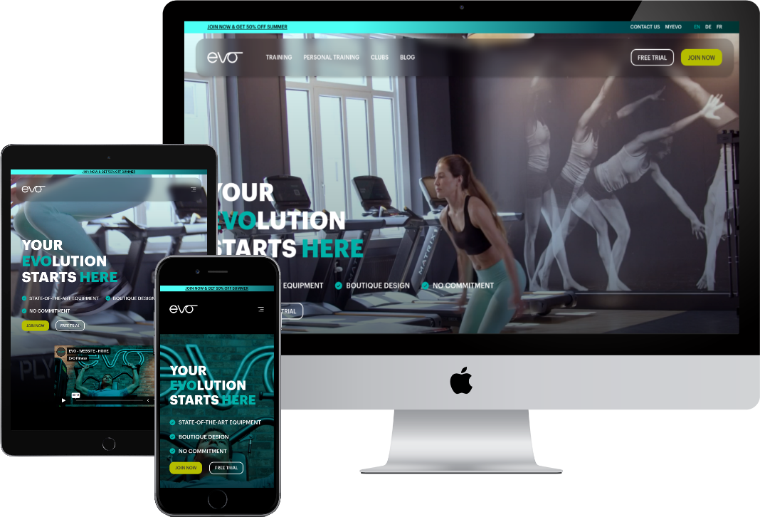 mockup projeto evofitness